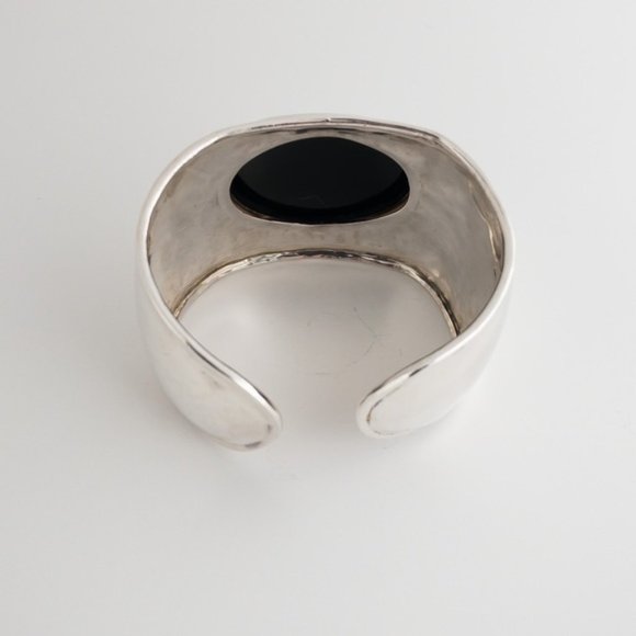 Retired Silpada Chalcedony Cuff Bangle Bracelet B2043 Modernist Design - Picture 5 of 10